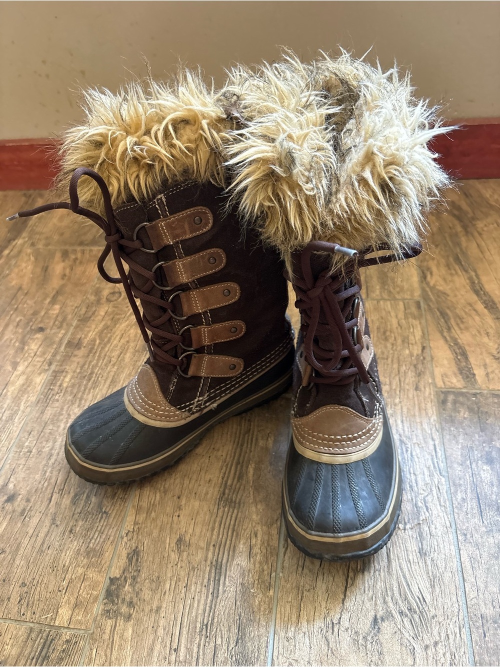 Sorel Joan of Arctic Women's Winter Boots with Fur Trim waterproof snow 37 Sz 6